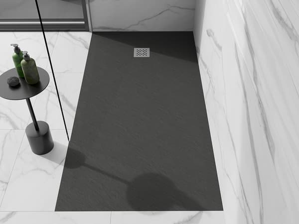 Mexen Stone+ rektangulär kompositduschbricka 180 x 80 cm, antracit - 44718018