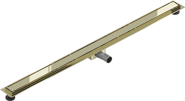 Mexen Flat M13 lineær afløb 2 i 1 110 cm, guld - 1510110