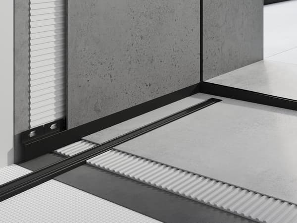 Mexen Line-B frontalskinne til brusekar 130 cm, sort - 187003130U