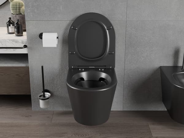 Mexen Rico Riimaton wc-istuin, musta matta - 3372XX85