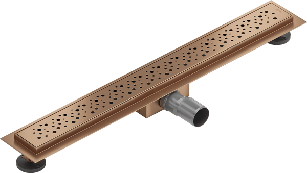 Mexen Flat M12 lineær afløb 60 cm, børstet kobber - 1C21060-15
