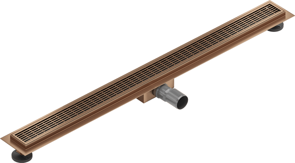 Mexen Flat M33 linjär dränering 100 cm, borstad koppar - 1C33100-15