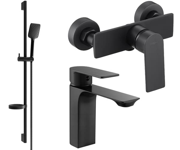 Mexen Alexa DS62 duschset, svart - 71204DS62-70