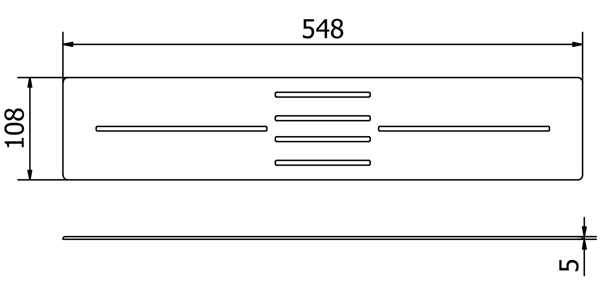 Mexen Toro duschavloppstäckning 100-120 cm, vit - 43910020