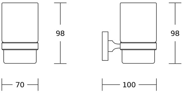 Mexen Rufo tandbørsteholder, sort - 7050938-70