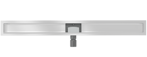 Mexen Flat kropus til linjeafløb 100 cm, inox - 1015100