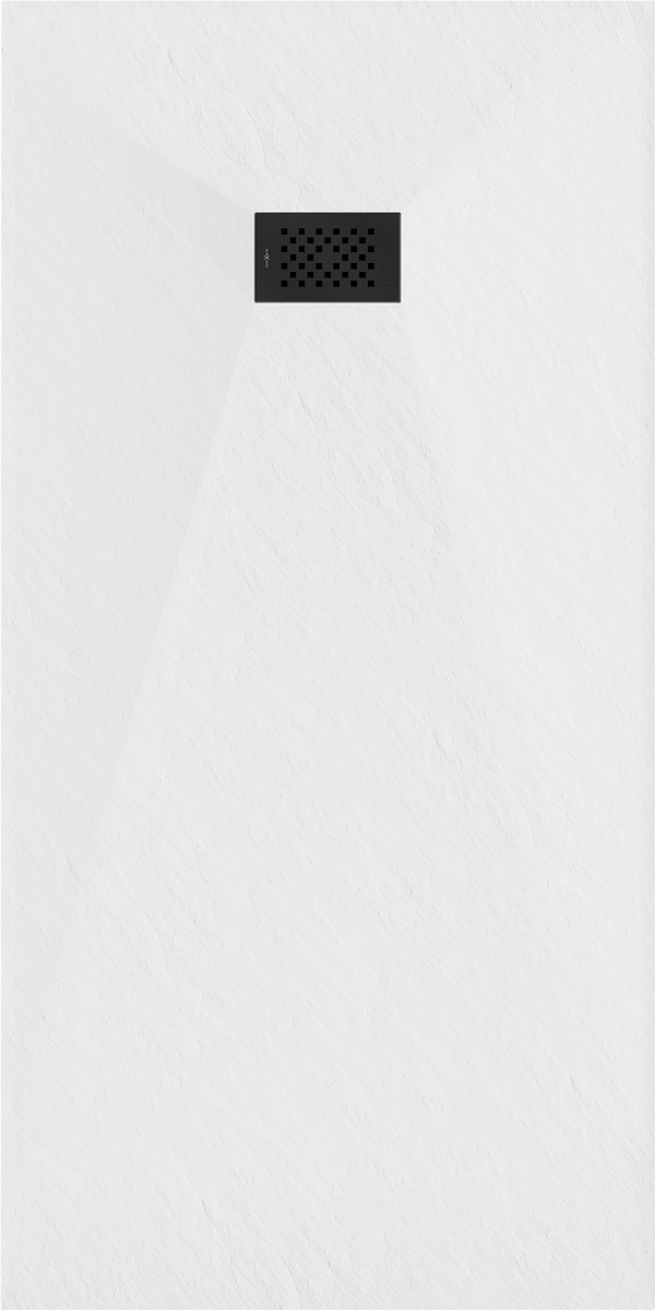 Mexen Hugo rektangulær bruser SMC 170 x 90 cm, hvid, sort dækplade - 42109017-B