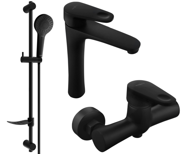 Mexen Kama DF05 duschset, svart - 72514DF05-70