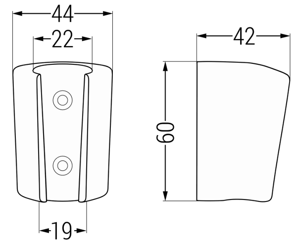 Mexen bruseholder, sort - 79352-70