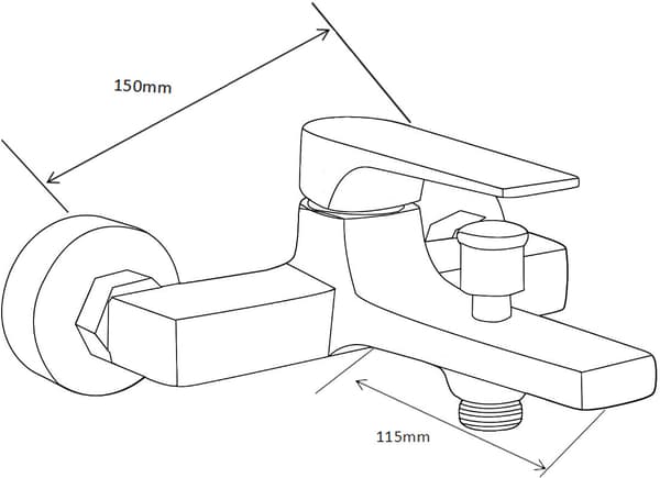 Mexen Lynx DF72 badekarsæt, krom - 745903DF72-00