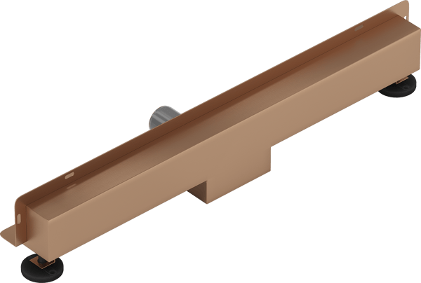 Mexen Flat Wall vägglinjärt avlopp 2-i-1 70 cm, borstad koppar - 1C30070
