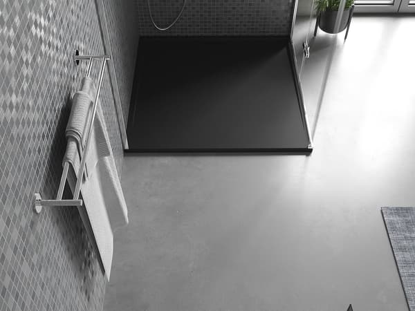 Mexen Amon kvadratisk brusekar SMC 100 x 100 cm, sort - 4F701010