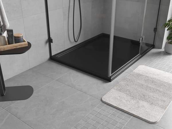Mexen Flow slim rektangulær brusekar 120 x 80 cm, sort mat - 46R708012