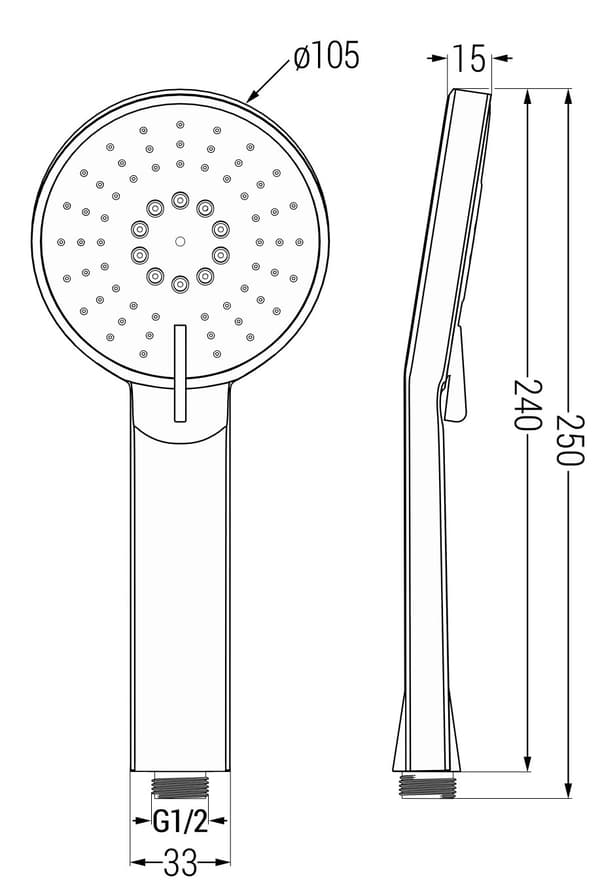 Mexen Alfa R40 badekar sæt, sort - 745703R40-70