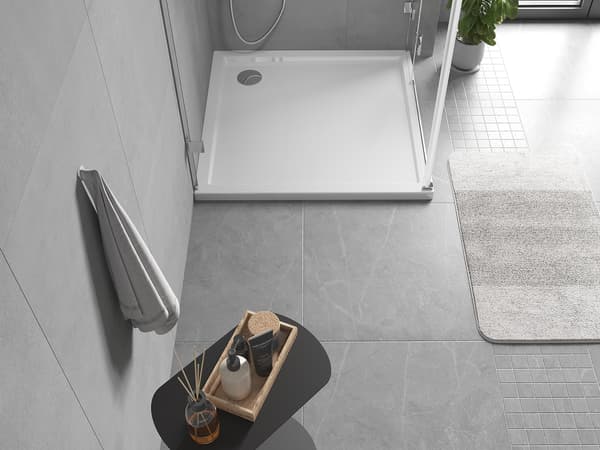 Mexen Flow kvadratisk duschkar slim 85 x 85 cm, vit glans - 46S108585