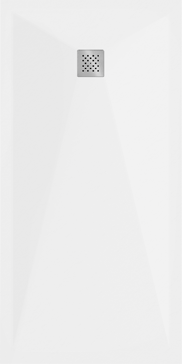Mexen Stone+ rektangulär kompositduschkar 160 x 80 cm, vit - 44108016