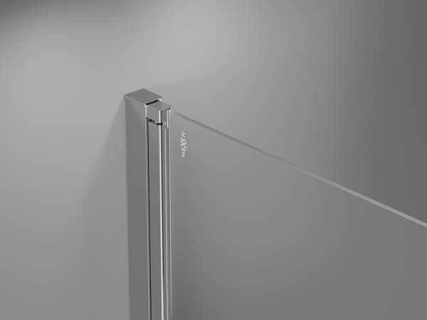 Mexen Mist-B 90 cm svingbare brusedøre, transparent, krom - 8A2-090-000-01-00