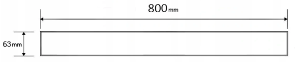 Mexen Flat M01 dækplade til linjeafløb 80 cm, sort - 1720080
