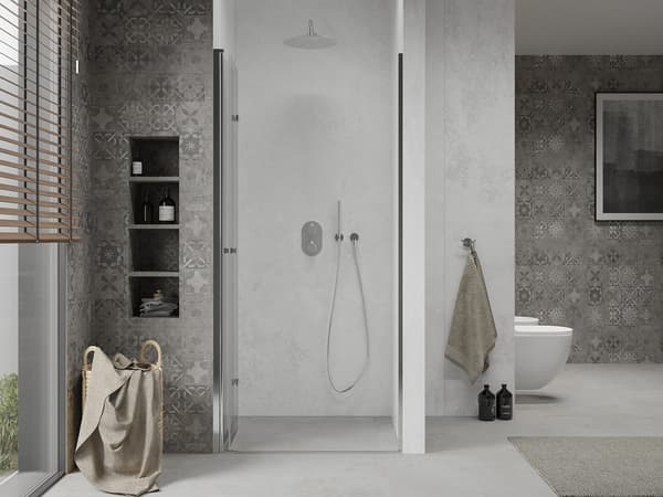 Mexen Lima folded brusedøre 70 cm, transparent, krom - 856-070-000-01-00