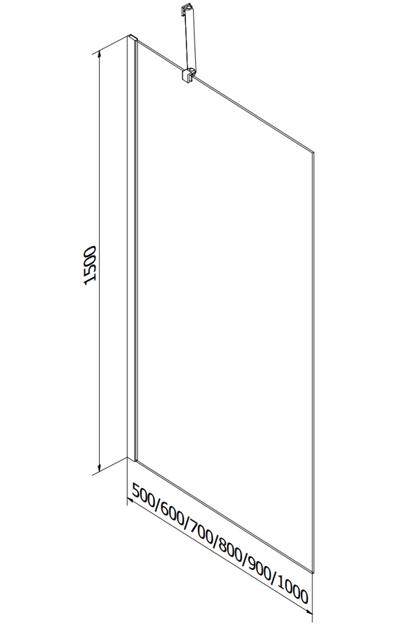 Mexen Next duschvägg 1-panel 70 x 150 cm, grafit, borstad koppar - 895-070-000-00-40-65