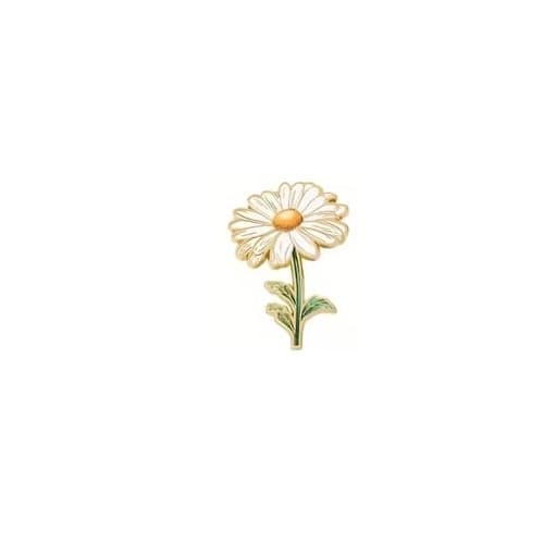 Brosch - Pin - Blomma - Prästkrage