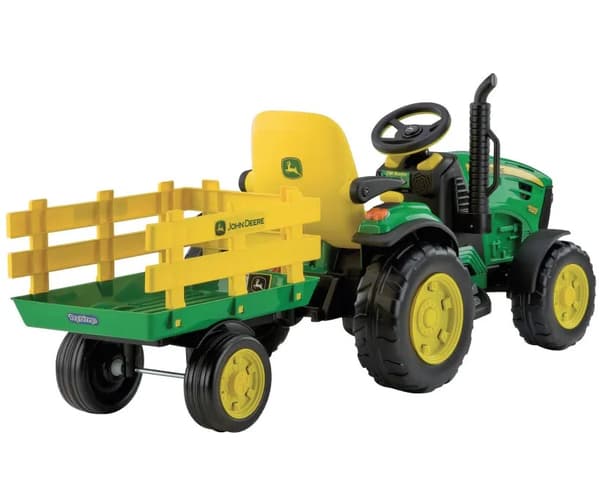 John Deere Ground Force EL Traktor med trailer Lithium 12V