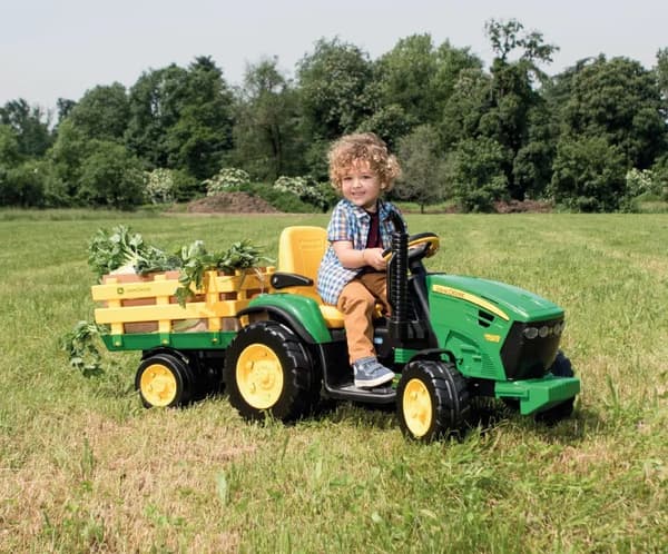 John Deere Ground Force EL Traktor med trailer Lithium 12V
