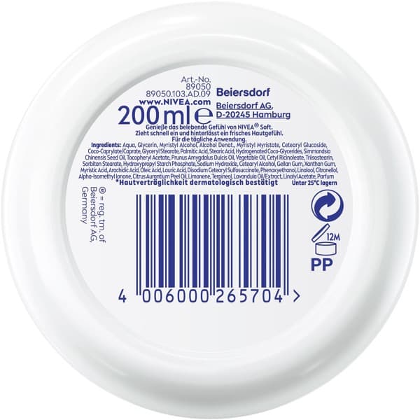 2pcs Nivea Soft Refreshingly Soft Moisturizing Cream 200 ml – Fuktkräm