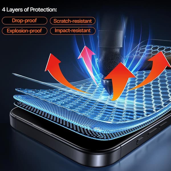 iPhone 17 Pro 2-i-1 Skydd  Transparent Glas 2 pack