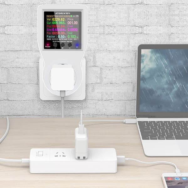 WIFI Smart Socket Digital Wattmätare Elmätare