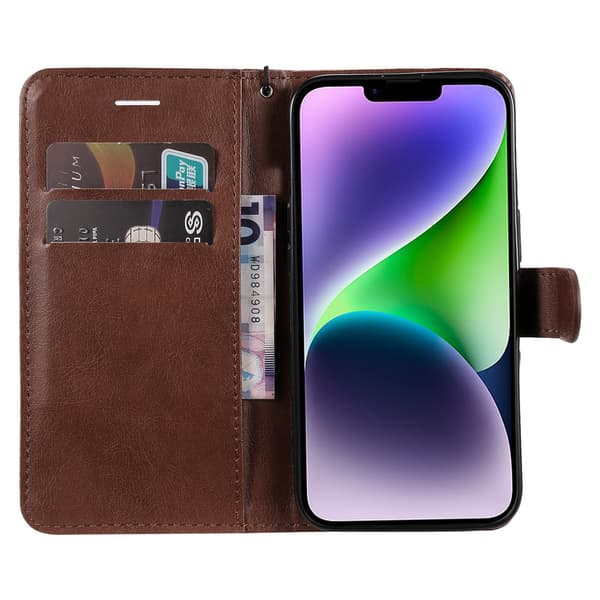 iPhone 14 Plus - Professionellt Stilsäkert Plånboksfodral FLOVEME
