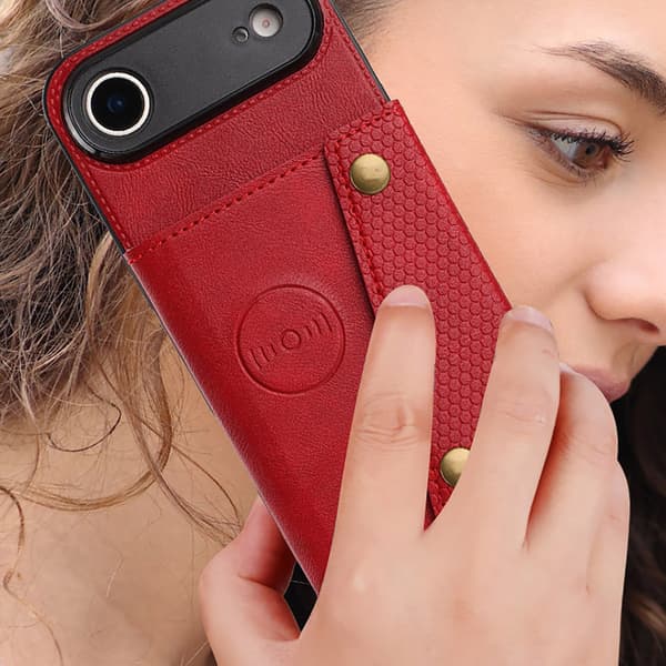 iPhone 17 air Retro PU-Lädskal