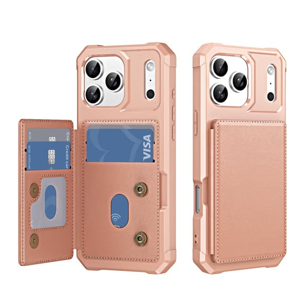 iPhone 17 Pro Skal med Kortfack & Stötskydd