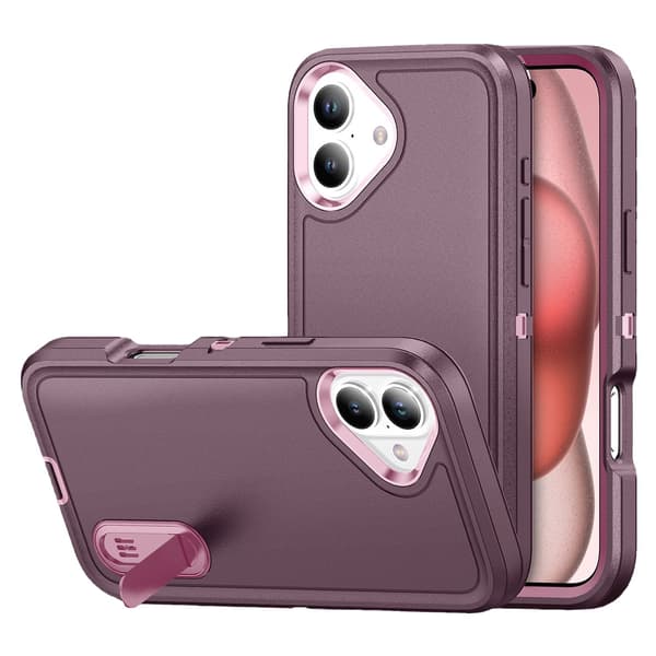 Stötsäkert skal med stativ för  iPhone 16