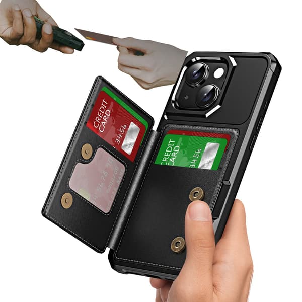 iPhone 14 Smart Shell  Kortfack & Stötdämpande Hörn