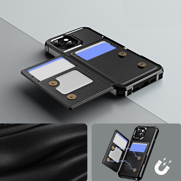 iPhone 14 Smart Shell  Kortfack & Stötdämpande Hörn