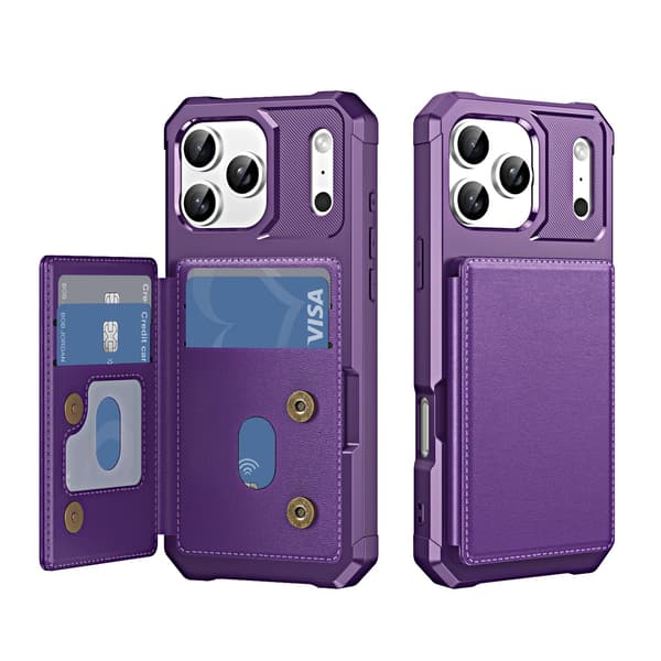 iPhone 17 Pro Skal med Kortfack & Stötskydd