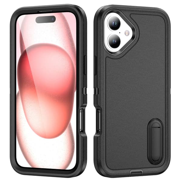 Stötsäkert skal med stativ för  iPhone 16