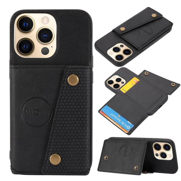 iPhone 16 Pro Max Plånboksfritt Skal Kortfack & Ställfunktion