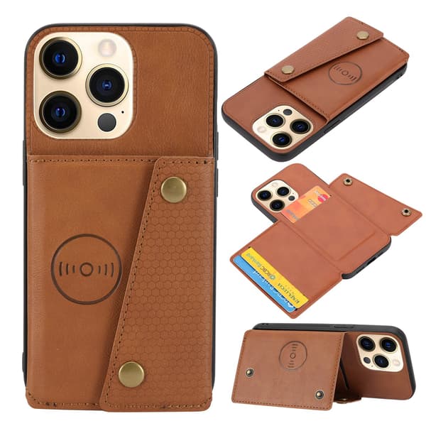 iPhone 16 Pro Max Plånboksfritt Skal Kortfack & Ställfunktion