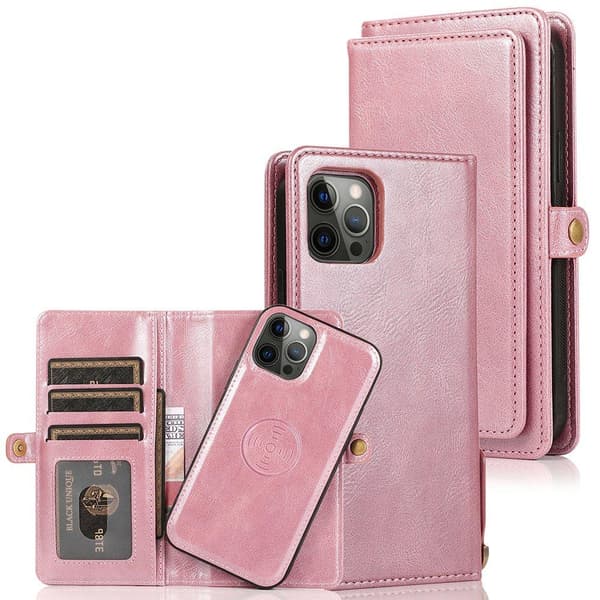 iPhone 12 Pro - Praktiskt Stilrent 2 i 1 Plånboksfodral