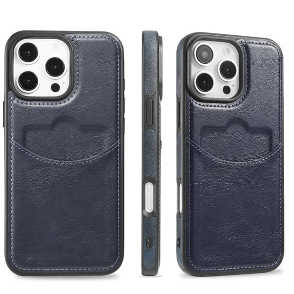 Slimmat Läder Kortfacksskal kompatibel med iPhone 16 pro max