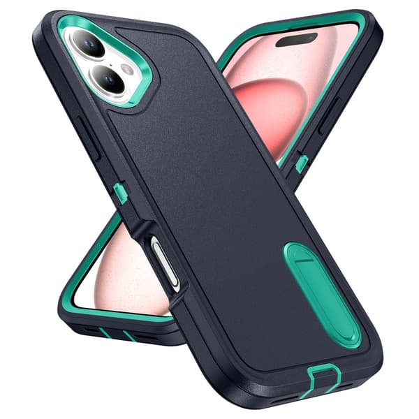 Stötsäkert skal med stativ för  iPhone 16