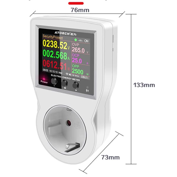 WIFI Smart Socket Digital Wattmätare Elmätare