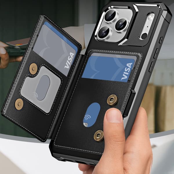 Fodral med Skydd & Kortfack kompatibelt med iPhone 17 Pro