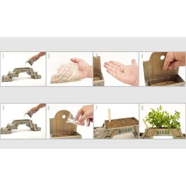 Vikbar miniträdgårdsodlare - Brunt trä - Rektangulär - 71,5×15,5×18 cm