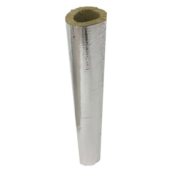 EINSIDE Cylindrisk Isolering i Stenull med Aluminium, Skorstenisolering, ø 80 mm