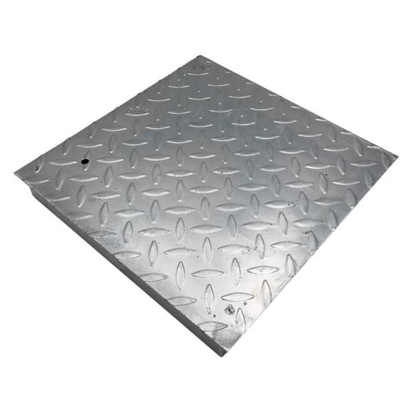 EINSIDE Förstärkt Galvaniserad Brunnslock, Galvaniserad Plåtlock – 45 x 45 cm