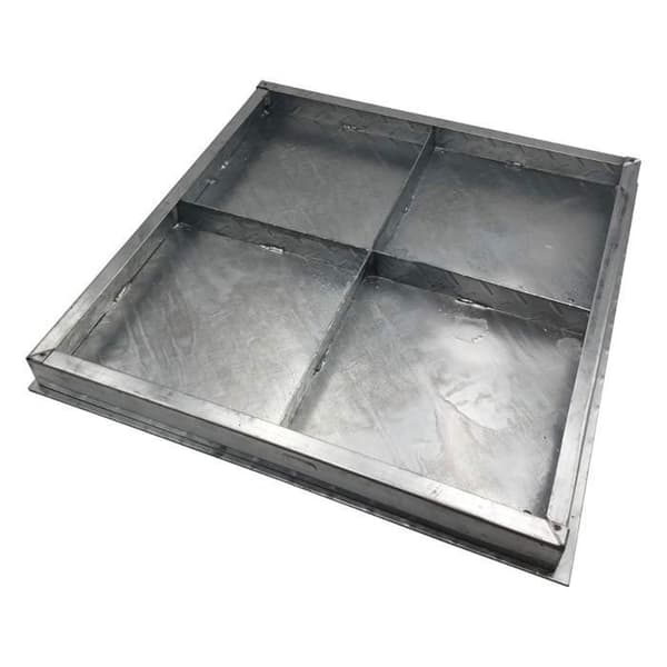EINSIDE Förstärkt Galvaniserad Brunnslock, Galvaniserad Plåtlock – 55 x 55 cm
