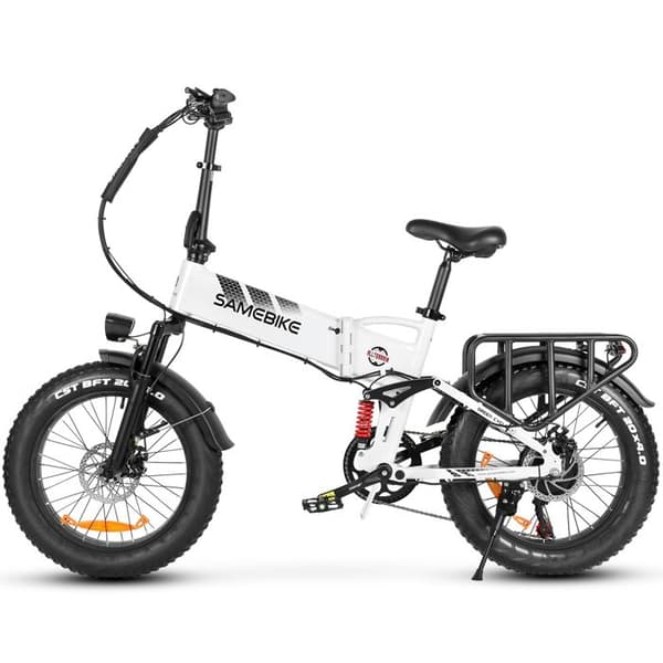 SameBike RS-A02 Pro hopfällbar elcykel, avtagbart batteri 15 Ah, Vit
